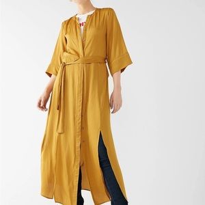 DRA Whitley Satin Button-down Midi Dress